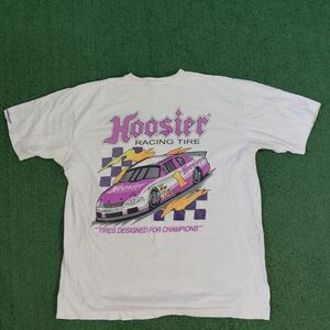 VINTAGE Hoosier Racing Tires Pocket T Shirt Size XL
